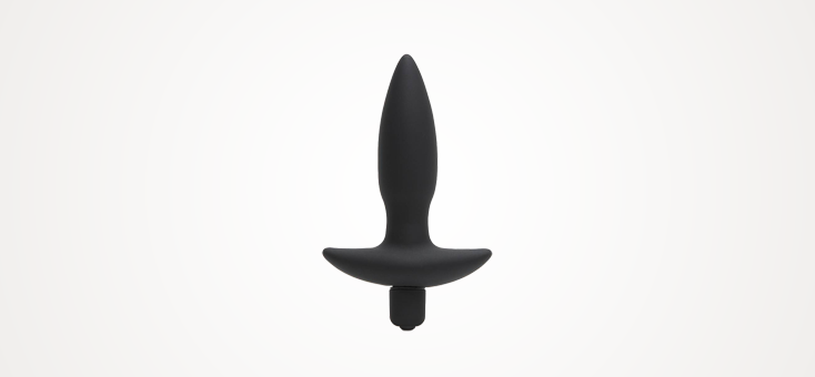 Luxe Discover Vibrating Silicone Butt Plug In Black