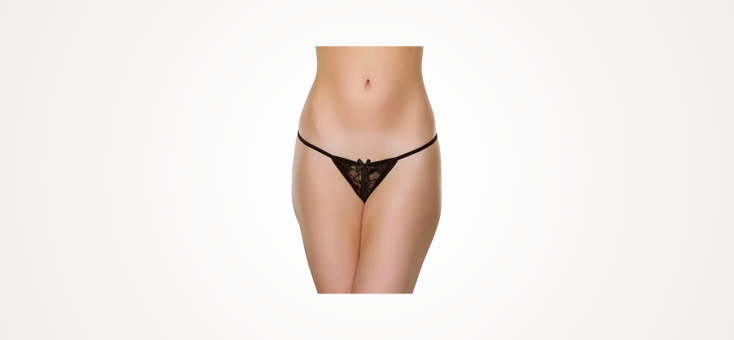 Lovehoney Crotchless Lace G-String