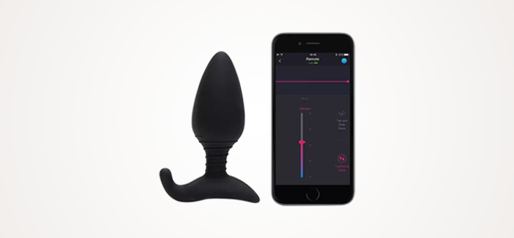 Lovense Hush App controlled vibrating butt plug 4 inches