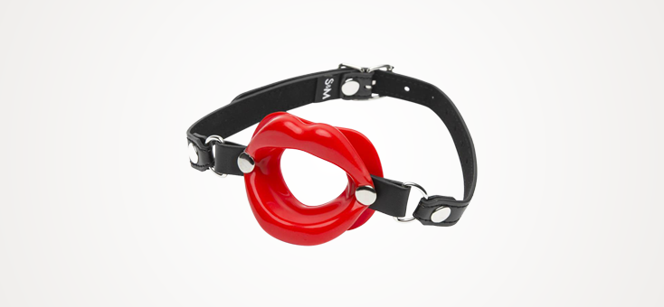 Sex & Mischief Red Silicone Open Mouth Lip Gag