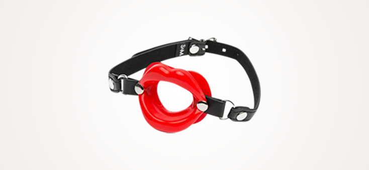 Sex & Mischief Red Silicone Open Mouth Lip Gag