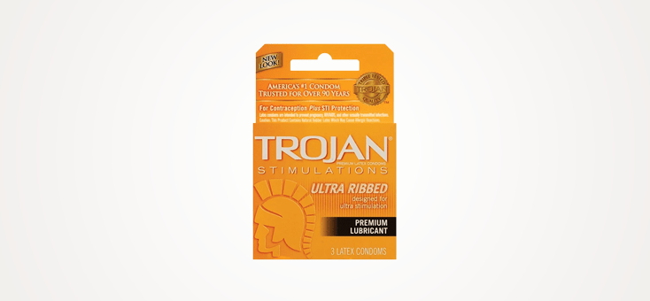 Trojan Ultra Ribbed Condoms (3 count)
