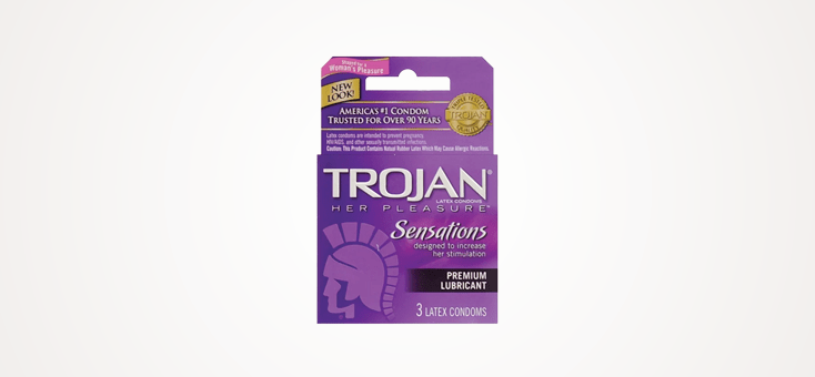 Trojan Her Pleasure Sensations Large Condoms