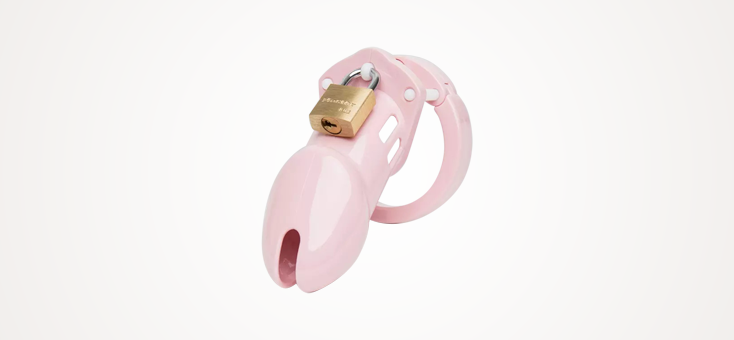 CB-6000 Pink Male Chastity Cage Kit