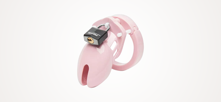 CB-6000S Short Male Pink Chastity Cage Kit