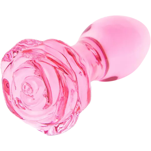 Lovehoney Full Bloom Large Rose Glass Butt Plug 4 Inch