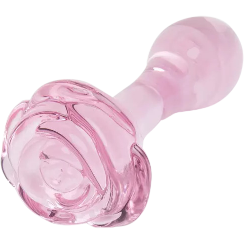 Lovehoney Full Bloom Small Rose Glass Butt Plug 3.5 Inch