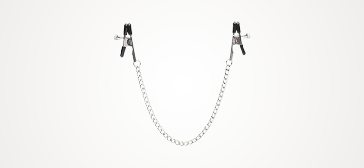 Nipple Play Adjustable Nipple Clamps with Chain