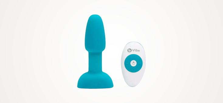 B-Vibe Remote Control Rechargeable Vibrating Rimming Butt Plug