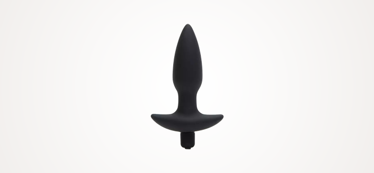 Luxe Discover Vibrating Silicone Butt Plug In Black