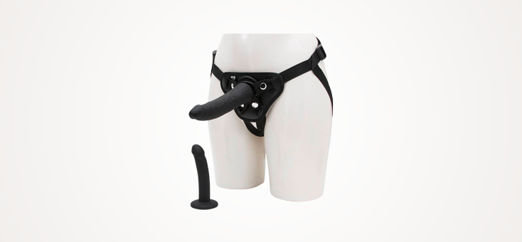  Lovehoney Deluxe Strap-On Harness Kit with 2 Silicone Dildos