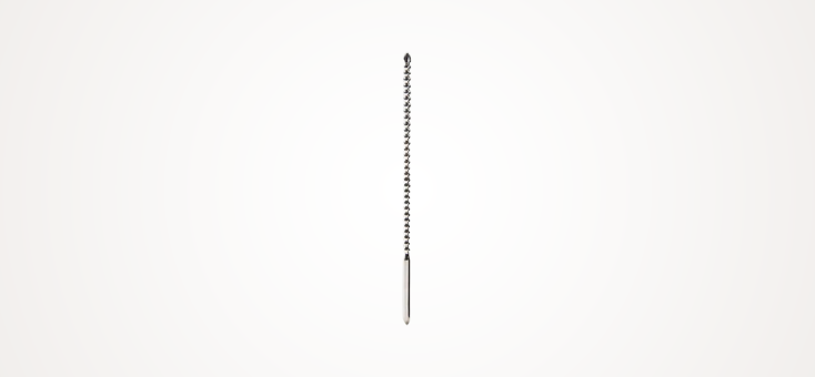 Penis Plug 6mm Double-ended Stainless Steel Ribbed Urethral Dilator