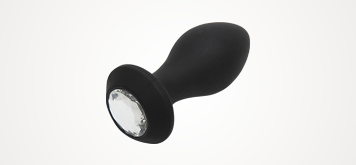 Power Gem Rechargeable Vibrating Silicone Butt Plug 3 Inch