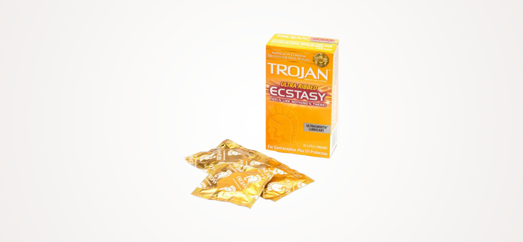 Trojan Ultra Ribbed Ecstasy Condom