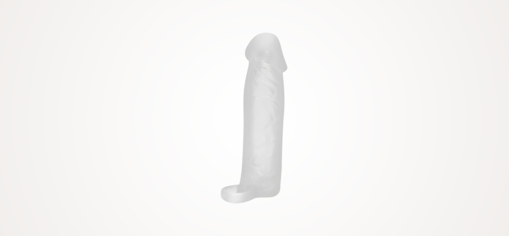 LoveHoney 1 Extra Inch Silicone Penis Extender Clear