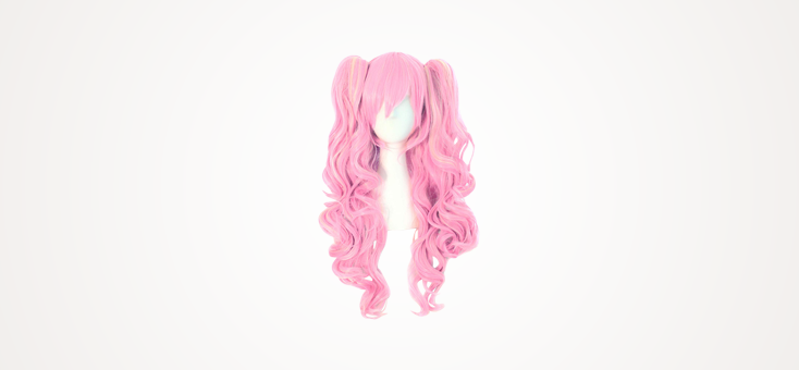 MapofBeauty Multi-color Lolita Long Curly Clip-on Ponytails Cosplay Wig