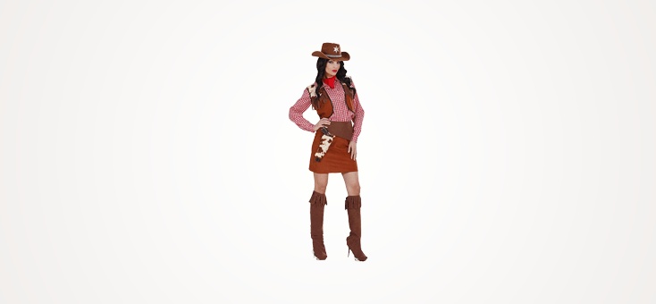 Ladies Cowgirl Costume Extra Large Wild West Cowboy Fancy Dress