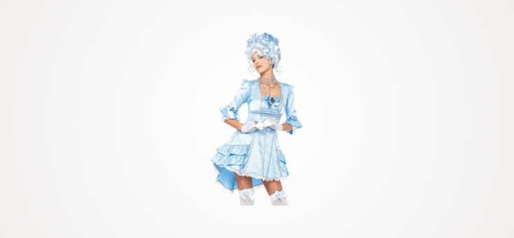 Sexy Marie Antoinette Versailles Legs Avenue Women’s Costume, Blue, Small