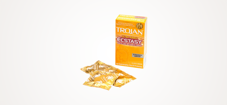 Trojan Ultra Ribbed Ecstasy Condoms ( 10 count)