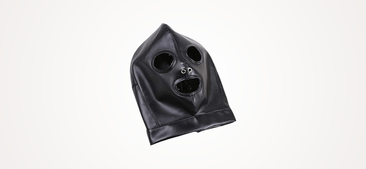 dailymall Leather Hood Mask Open Mouth Eyes Full Face Cover Costume Restraint Toys
